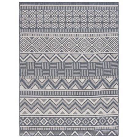 Safavieh 6 ft. -7 in. x 8 ft. -7 in. Msr Cy Global Rectangle Rug Navy & Creme MSRO818N-6